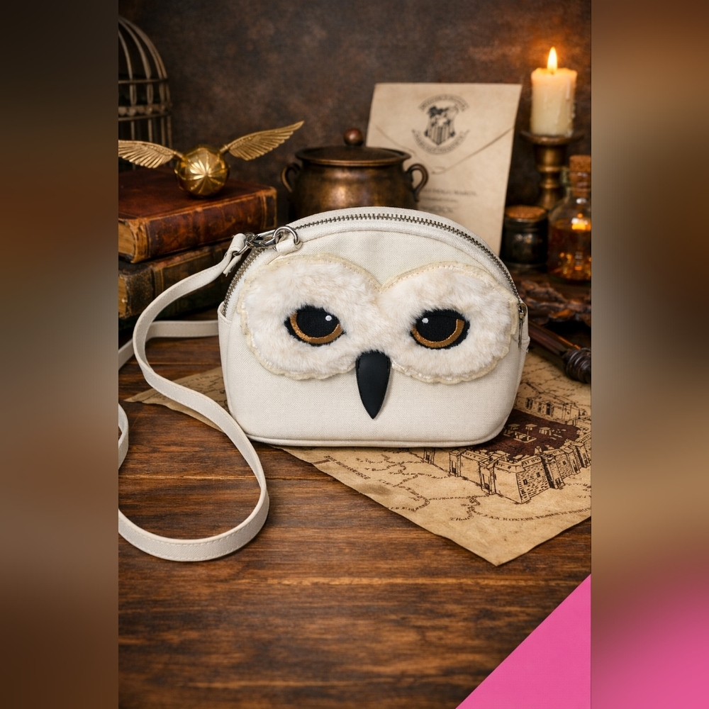 Harry Potter Hedwig Owl Face Crossbody Bag